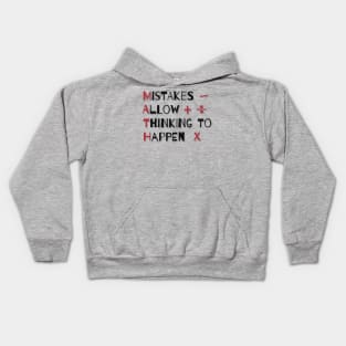 Math: Mistakes allow thinking to happen Kids Hoodie